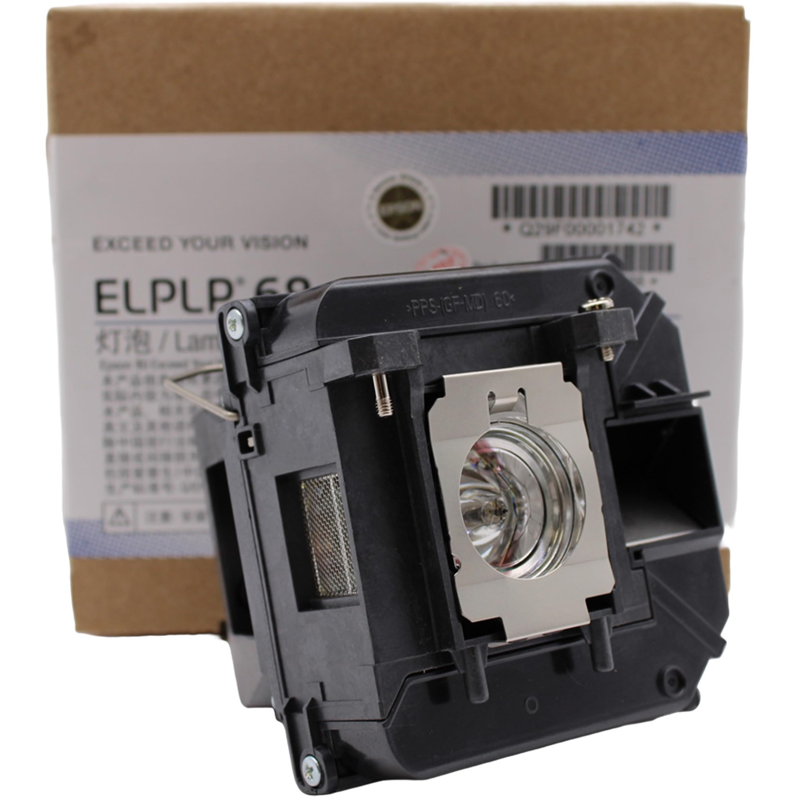 Jaspertronics Oem Elp-Lp68 Lamp Housing For Epson Projectors – 1 Year Full