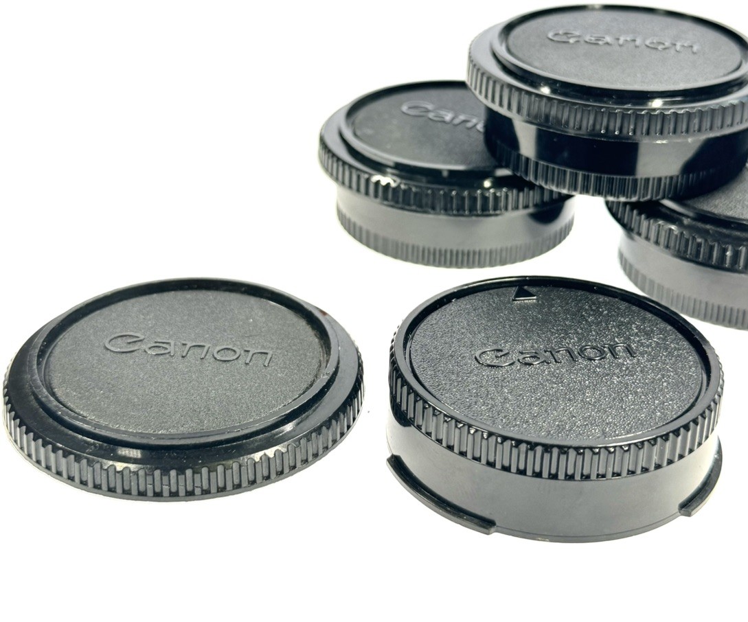 Canon FD Mount Rear Lens Cap and Twist On Camera Body Cap Set Genuine