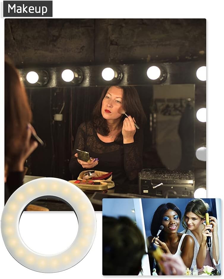 Compact Selfie Ring Light with 40 LED: Perfect for Travel and Content Creation