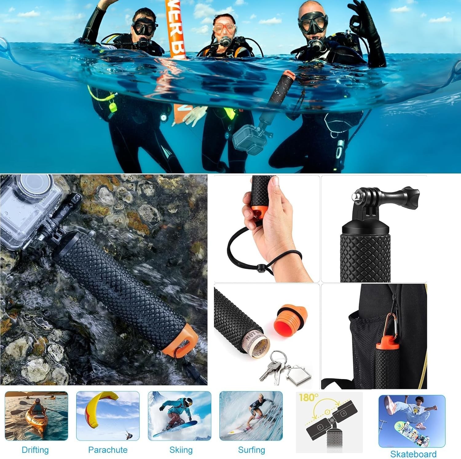 Action Camera Accessories Kit for GoPro Hero 13 12 11 10 9 Black, Waterproof …