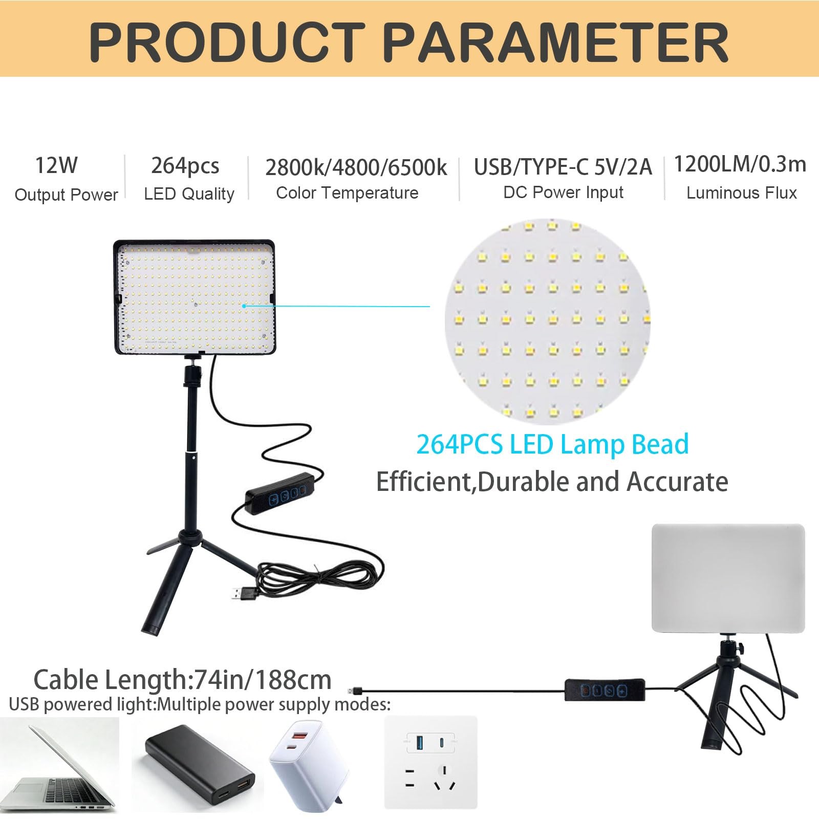 2 Pack LED Photo Lighting kit with Stand 2800-6500K Dimmable Photoshoot Light…