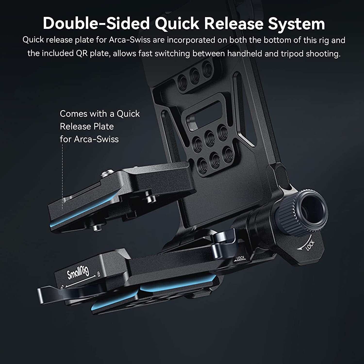 SmallRig V Mount Battery Plate, V Lock Battery Mounting Plate for Arca-Swiss