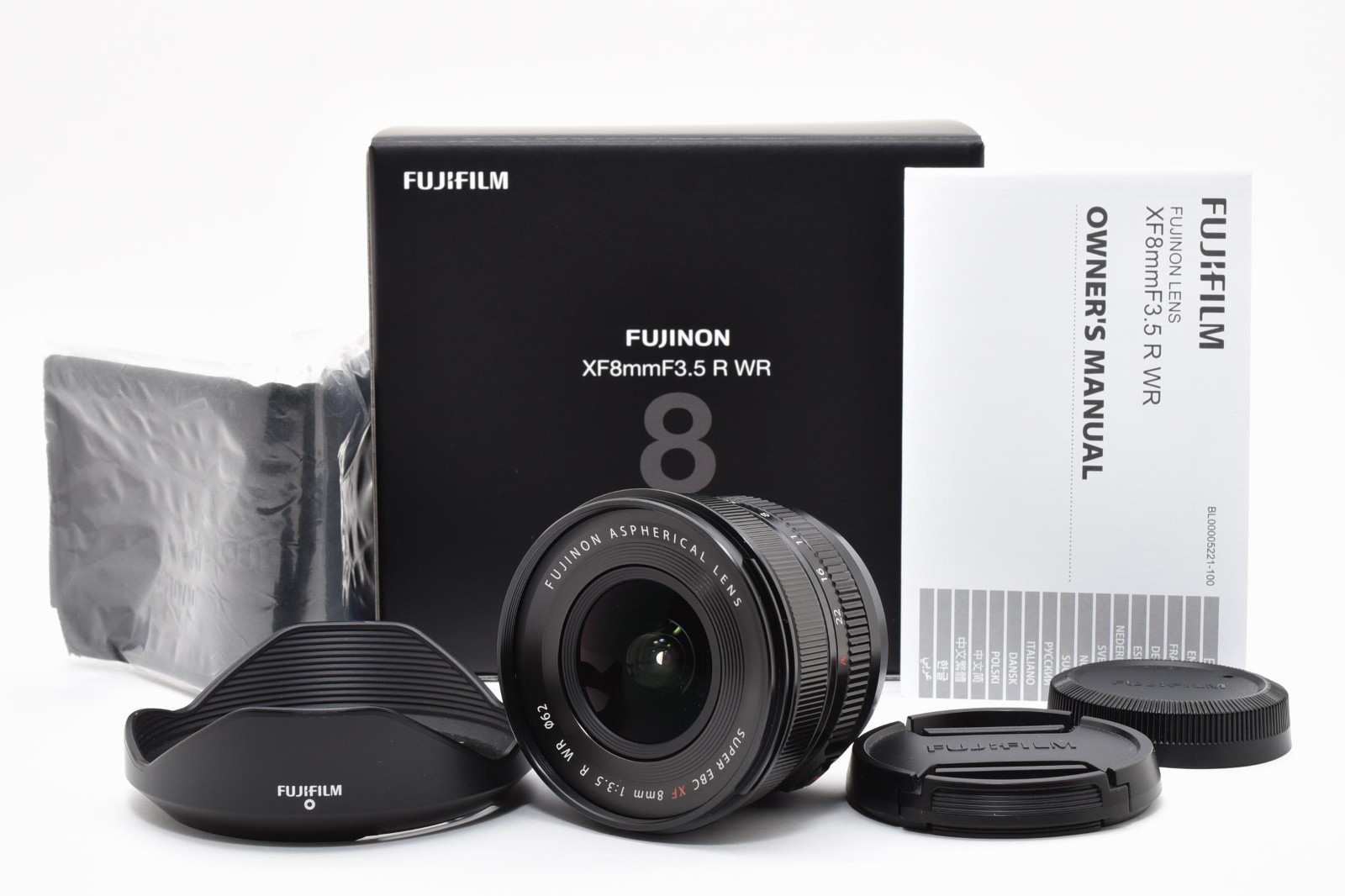 Great Value[Unused in BOX] FUJIFILM Fujinon XF 8mm f/3.5 R WR Lens X Mount JAPAN
