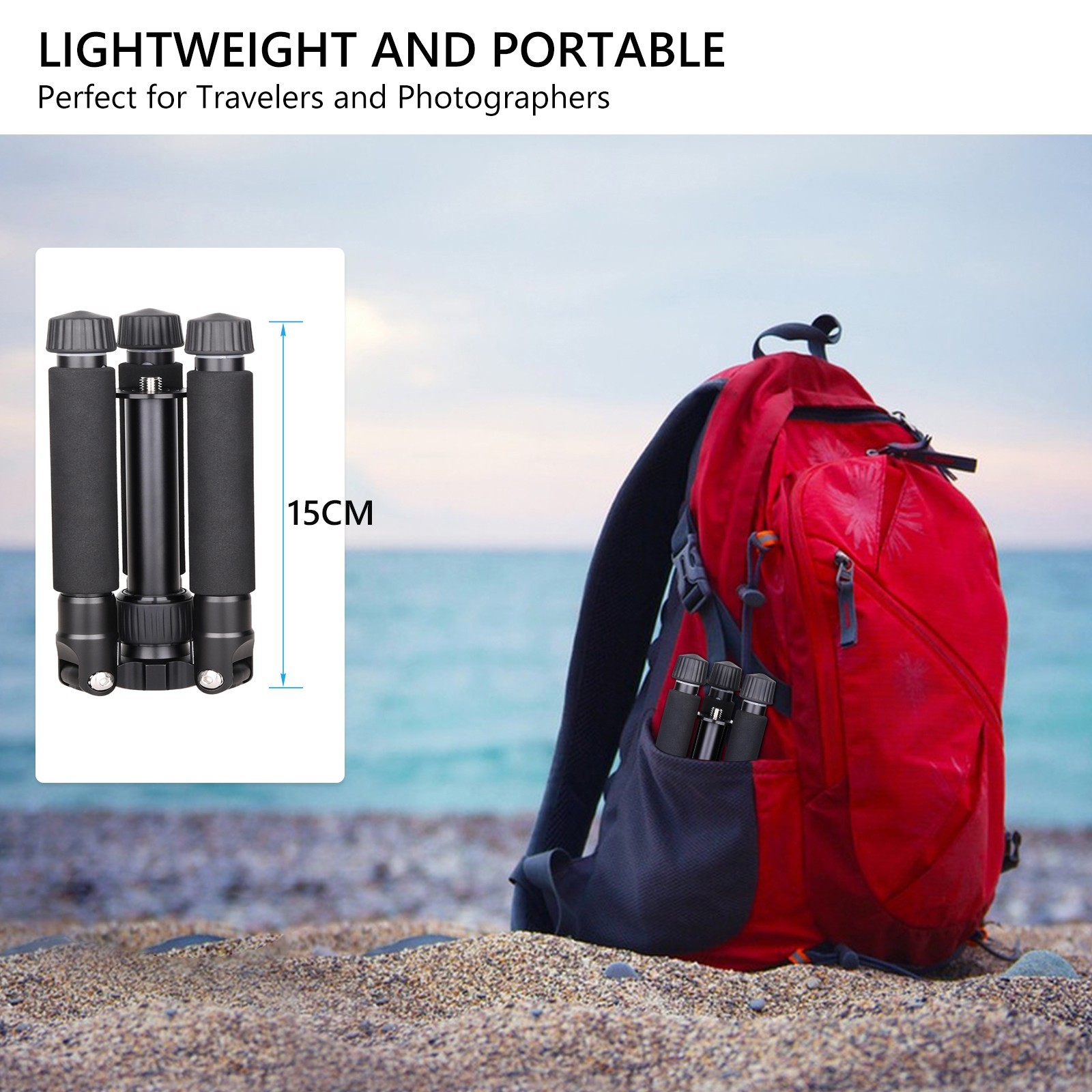 Mini Desktop Tripod Portable Tripod Compact Aluminum Tripod for DSLR Camera