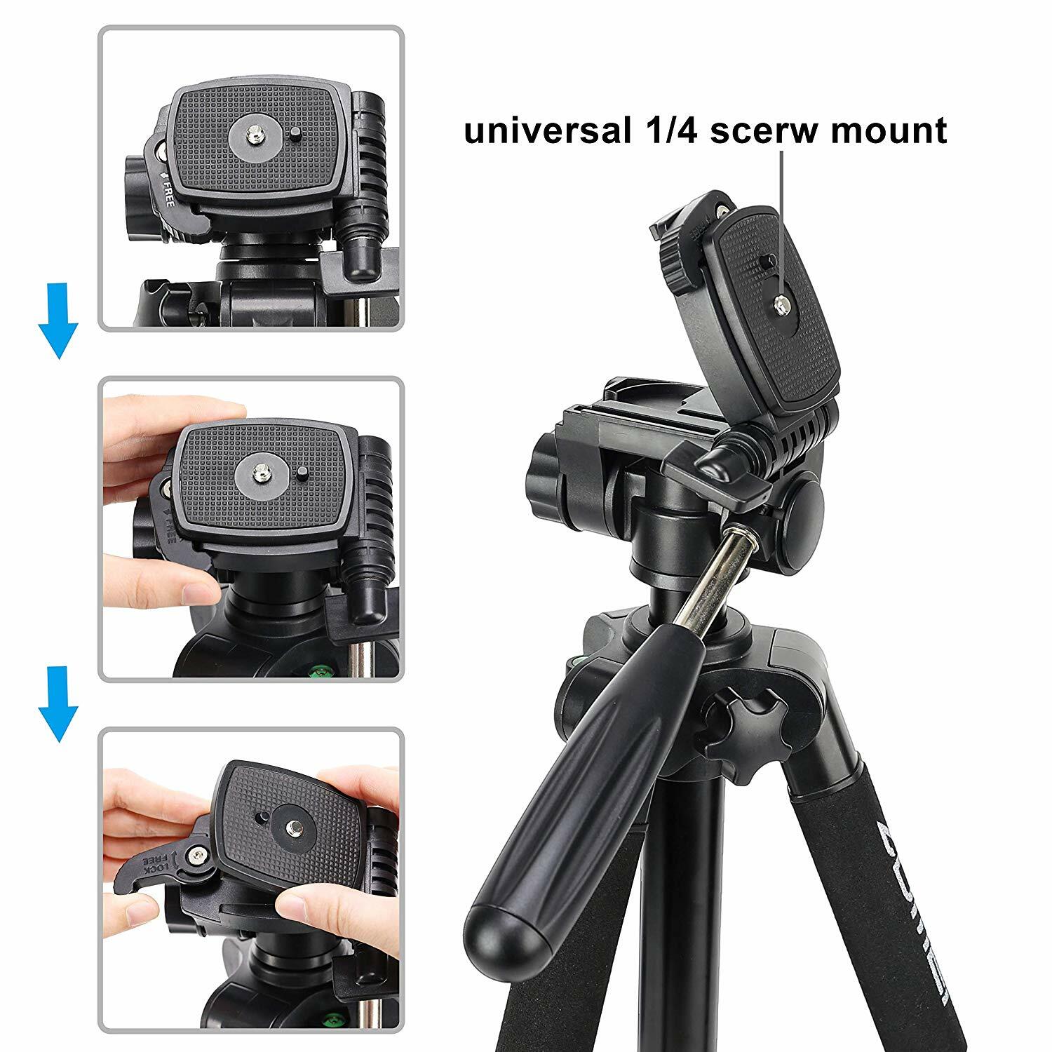 ZOMEI Q222 Pro Tripod Monopod Lightweight Portable Travel Tripod for Camera
