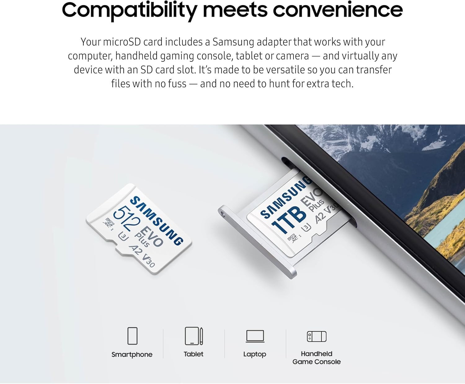 Samsung EVO PLUS 1TB 1.0 TB microSDXC micro SDXC for GoPro MB-MC1T0SA