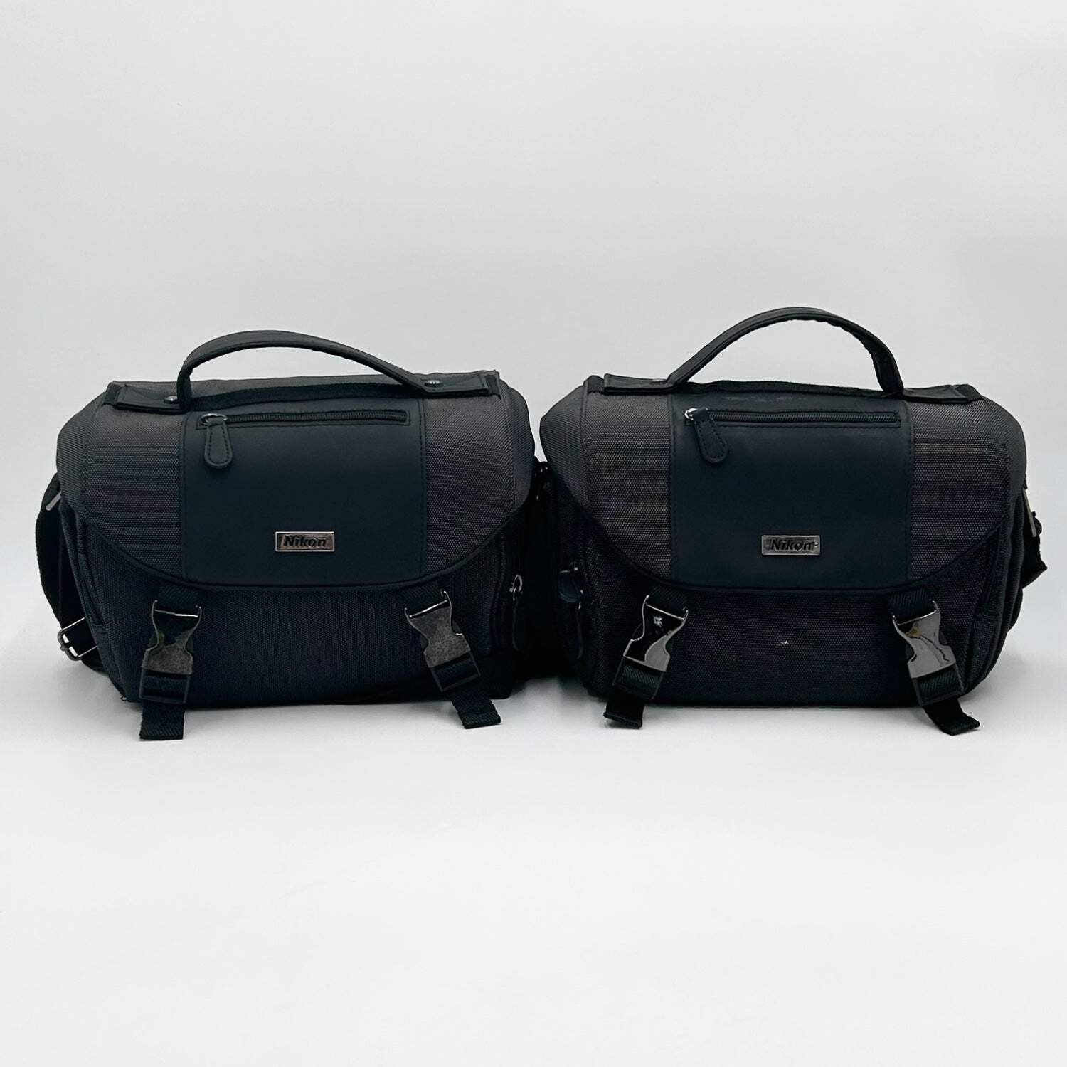 Lot of 2 Nikon Black Nylon Camera Carry/Shoulder Bag with Strap