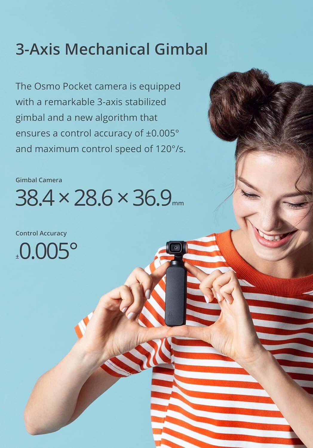 DJI Osmo Pocket 1 Handheld 3Axis Gimbal Stabilizer 4K Handheld w/Box 90%NEW