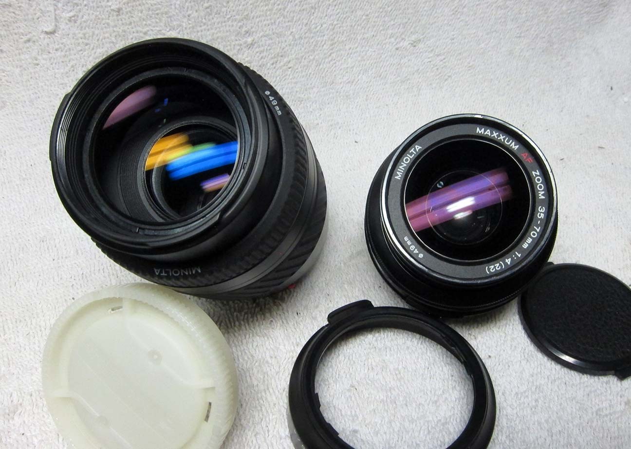 TWO (2) MINOLTA AF Zoom SLR DSLR Lenses. 35-70mm & 70-210mm. Film/Digital.Maxxum