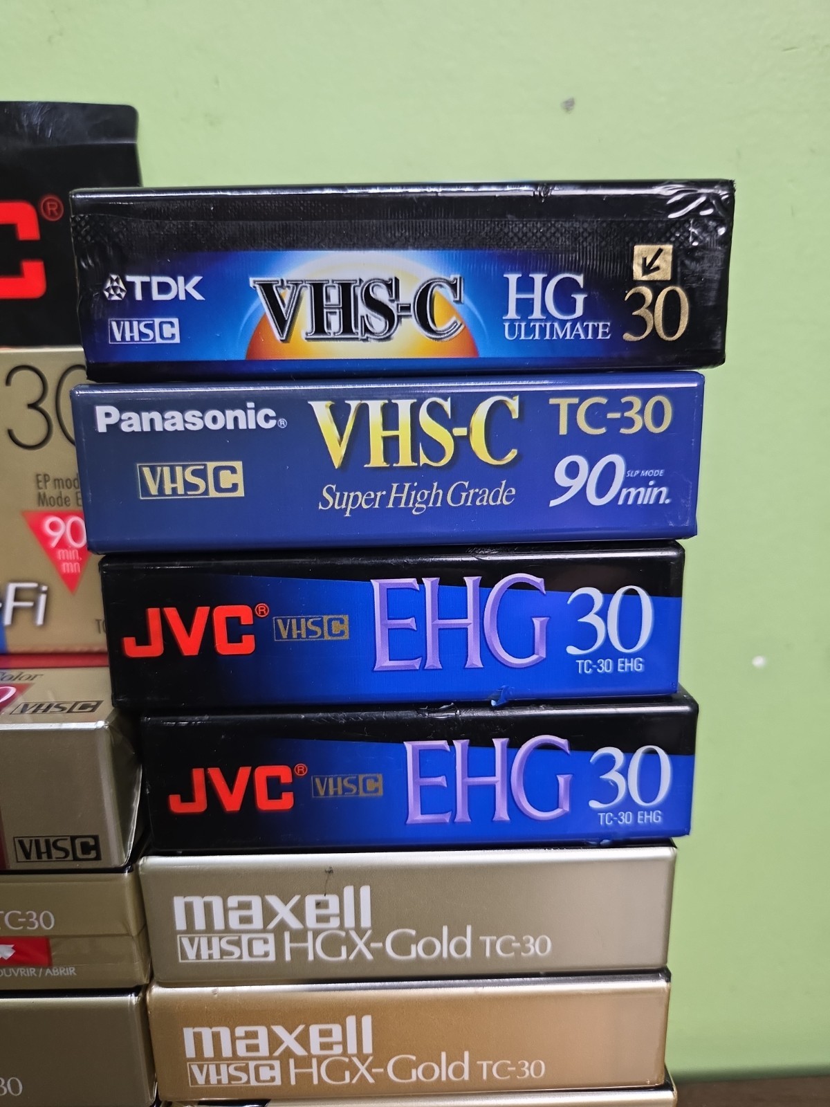 Lot of 16 VHS-C Camcorder Video Cassette Tapes NEW Sony Panasonic JVC MAXELL