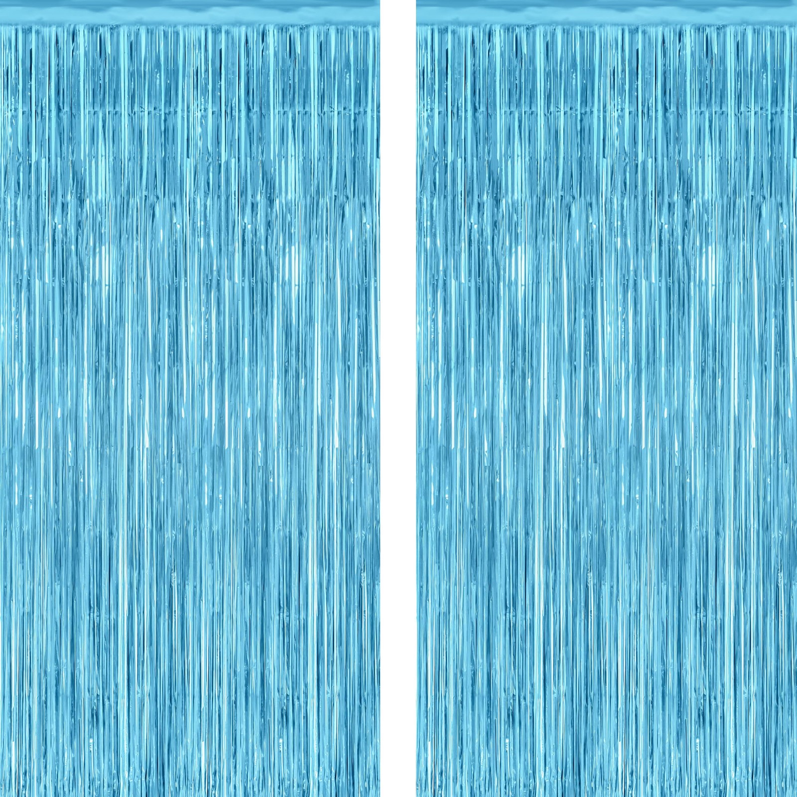 2 Pack Backdrop Curtains, 3.28 Feet x 7.05 Sky Blue 2 PCS, blue