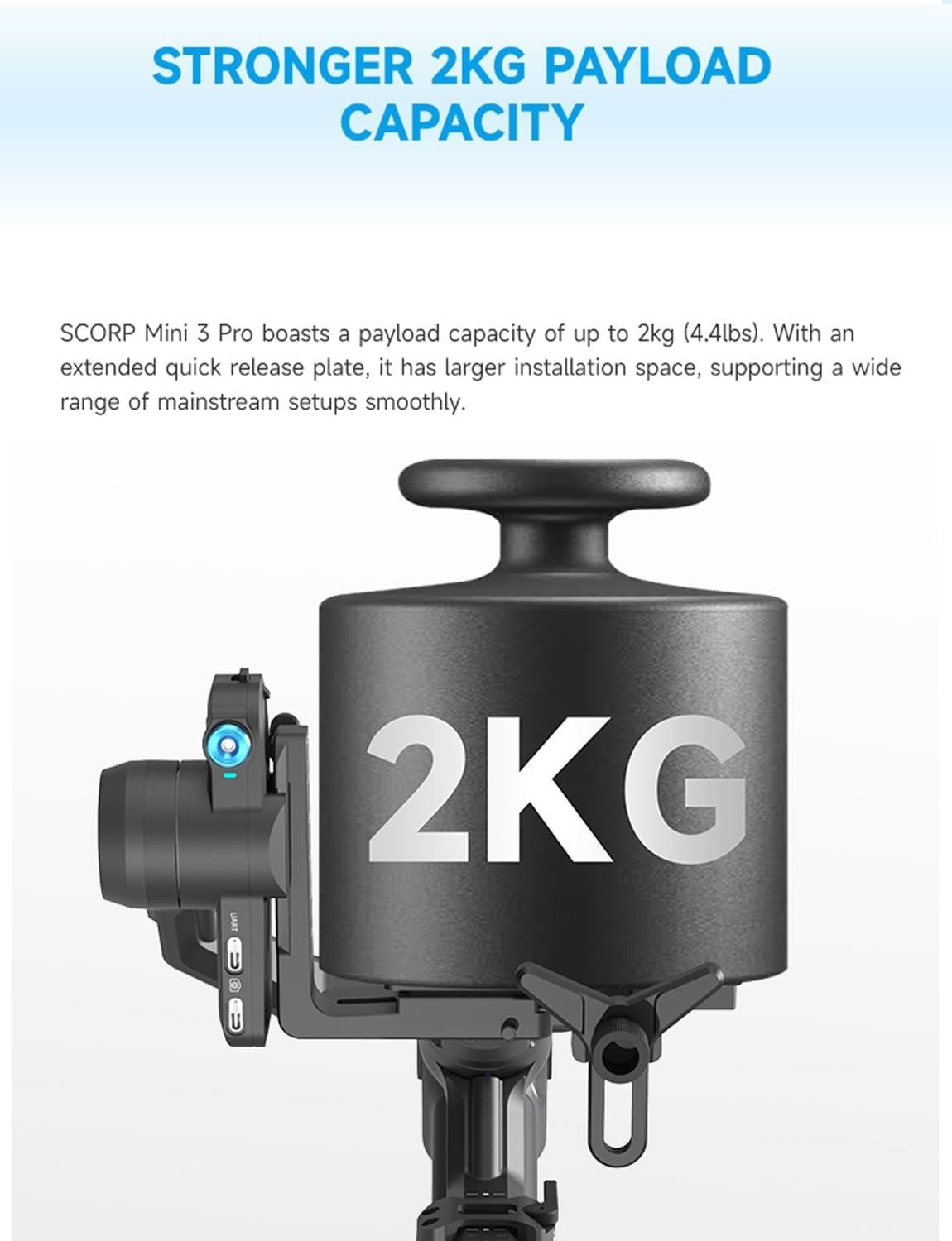 Feiyu SCORP Mini 3 Pro All-in-One Gimbal Stabilizer, AI Tracking Remote Handle
