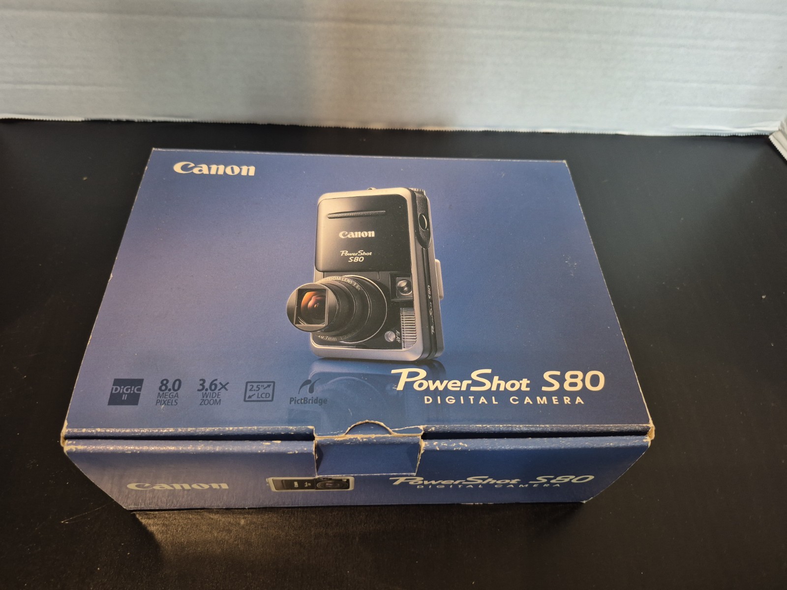Canon PowerShot S80 Digital Camera Silver 8.0 MP 2.5″ Screen 3.6x Optical Zoom