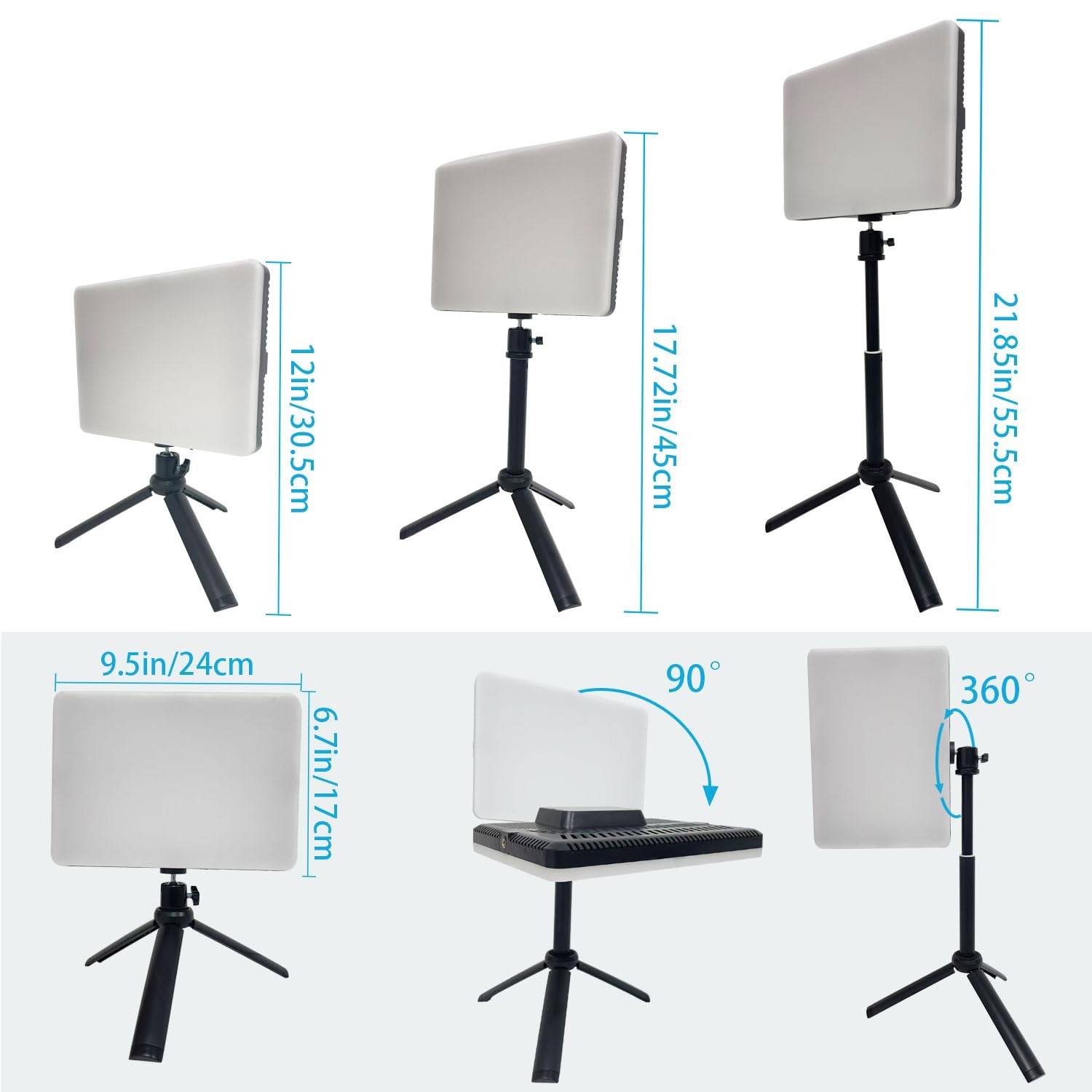 2 Pack LED Photo Lighting kit with Stand 2800-6500K Dimmable Photoshoot Light…