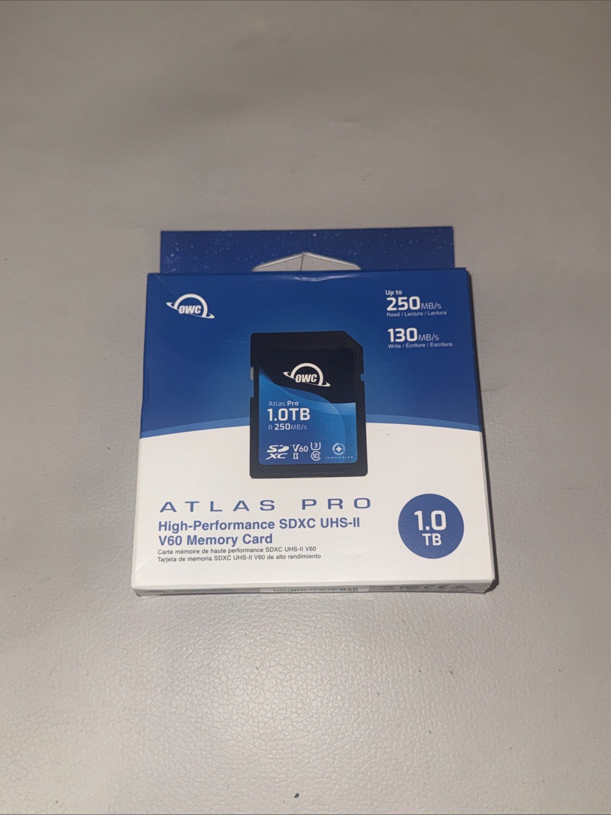 NEW OWC OWCSDV60P1000 1TB Atlas Pro SDXC UHS-II V60 Memory Card – 250 MB/s