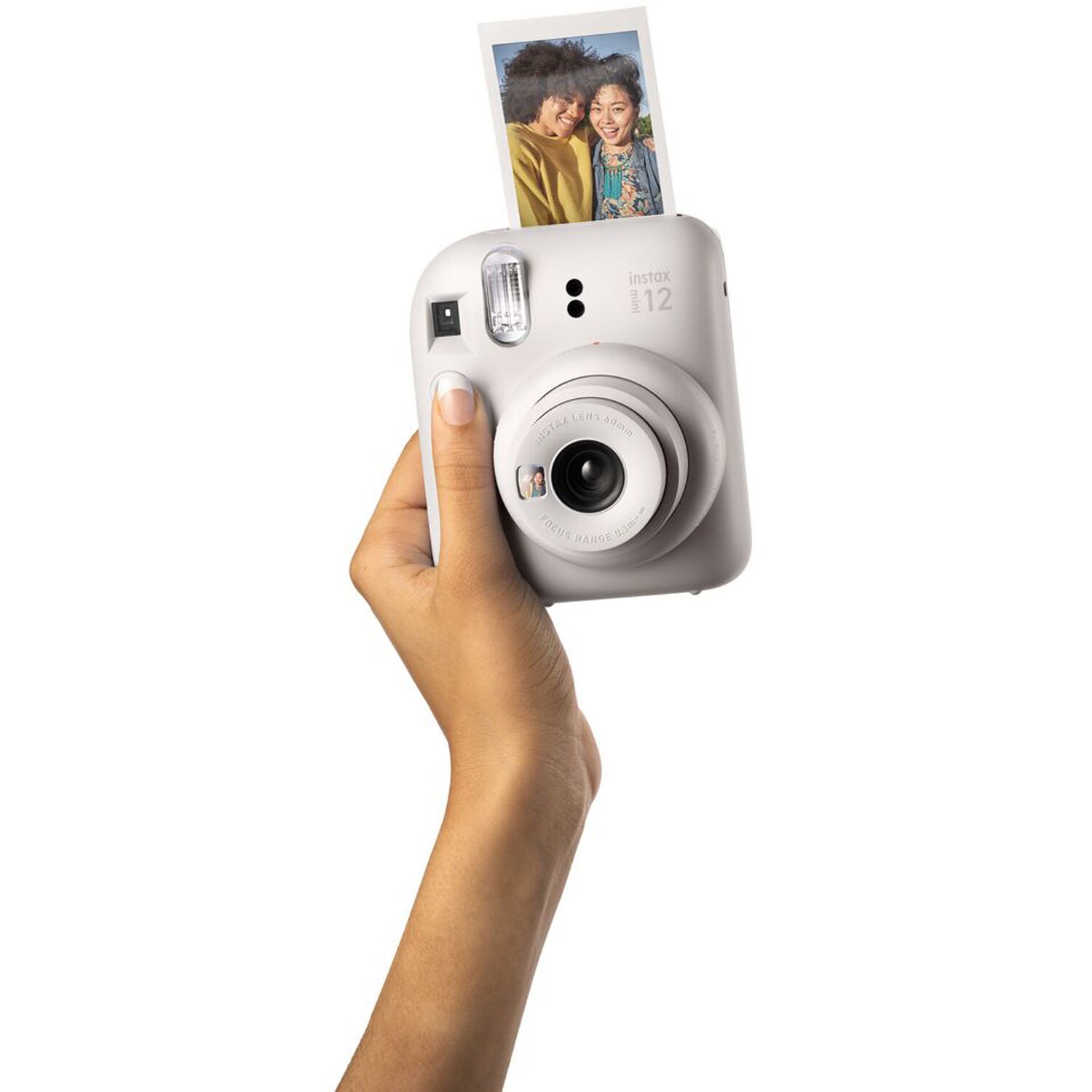 Fujifilm INSTAX MINI 12 Instant Film Camera with Instant Film – Clay White