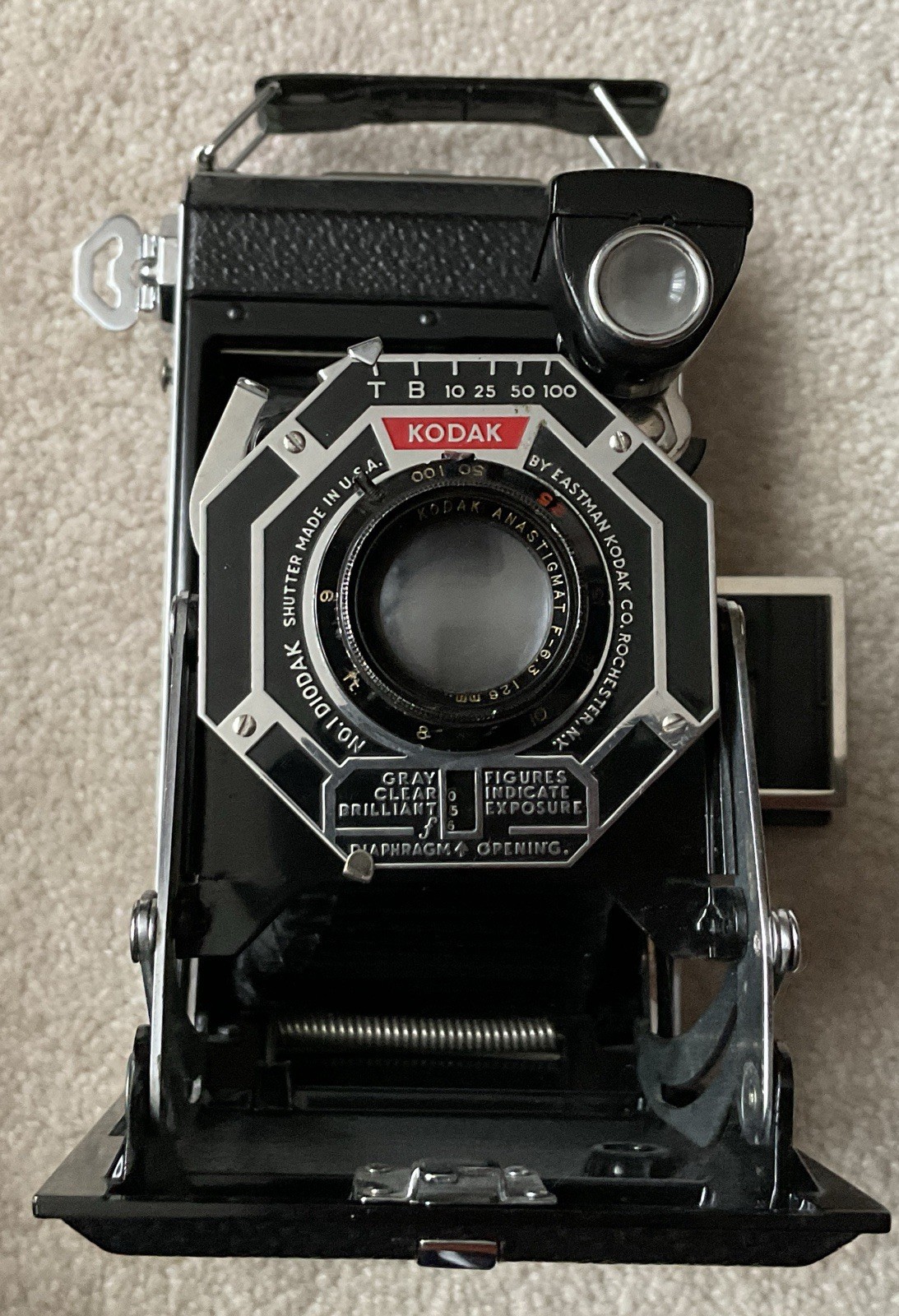 Vintage Kodak Six-16 Octagonal Art Deco Folding Camera No.1 Diodak Shutter Case
