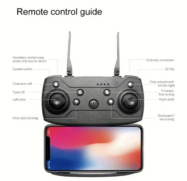DJI Drone Style 2025 HD Dual Camera Selfie WIFI FPV Foldable RC Quadcopter Full