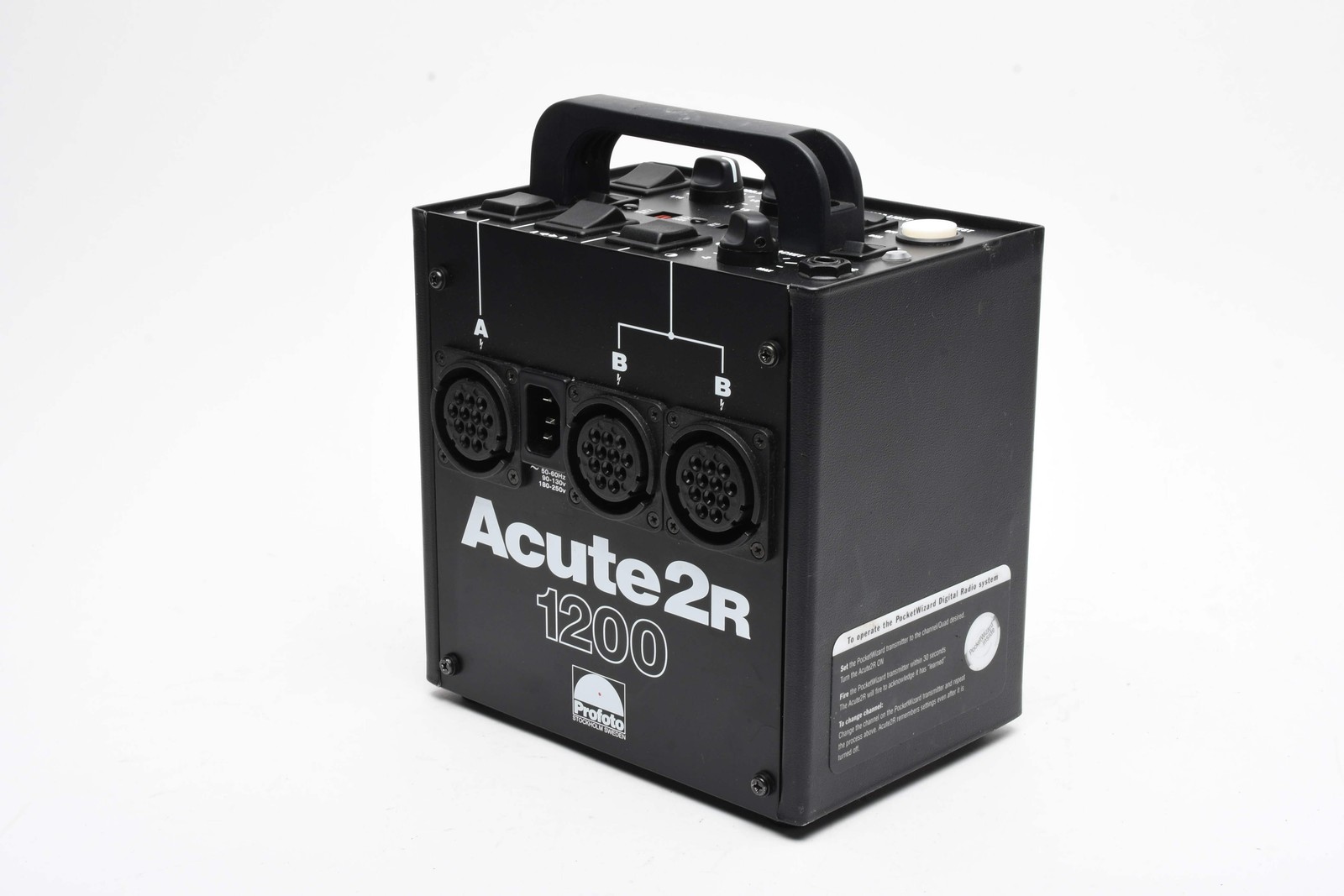 Profoto Acute 2R 1200W Flash Lighting Kit w/2 Acute D4 Heads, Case, Nice!