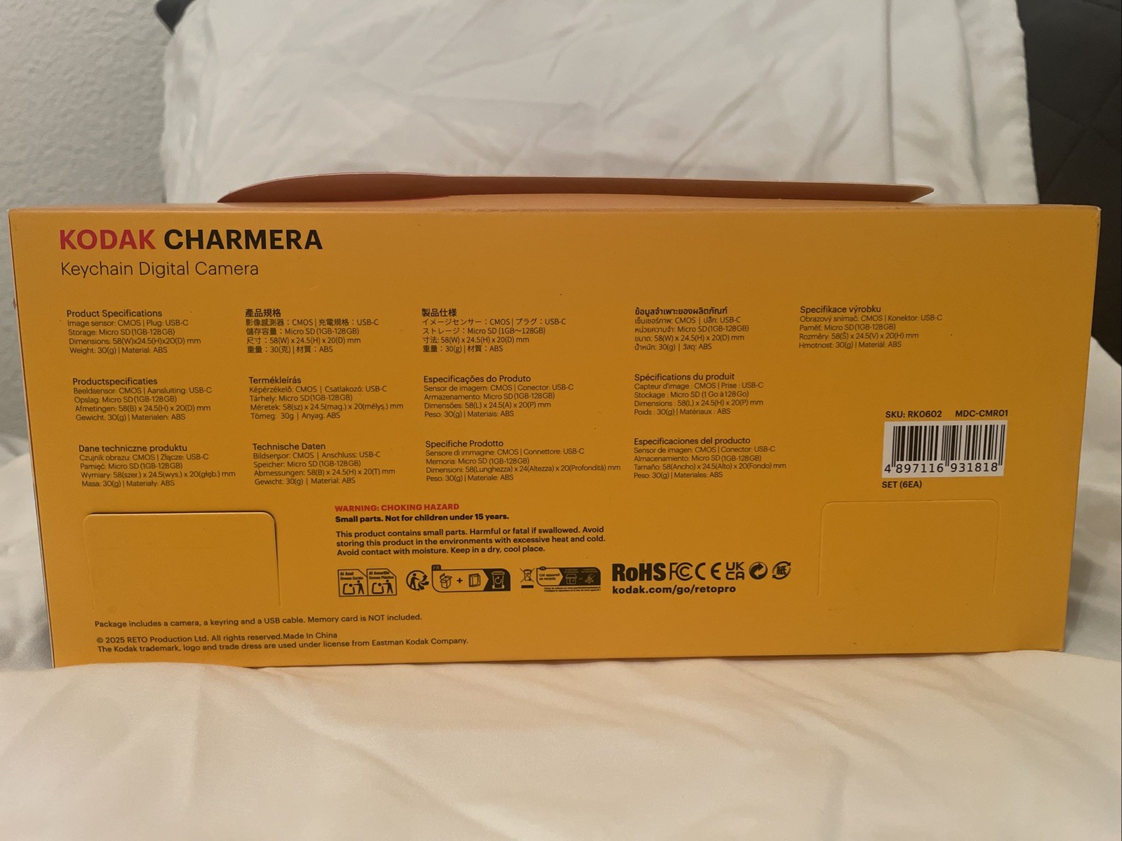 Kodak Charmera Keychain Digital Camera Set Of 6 Sealed NEW