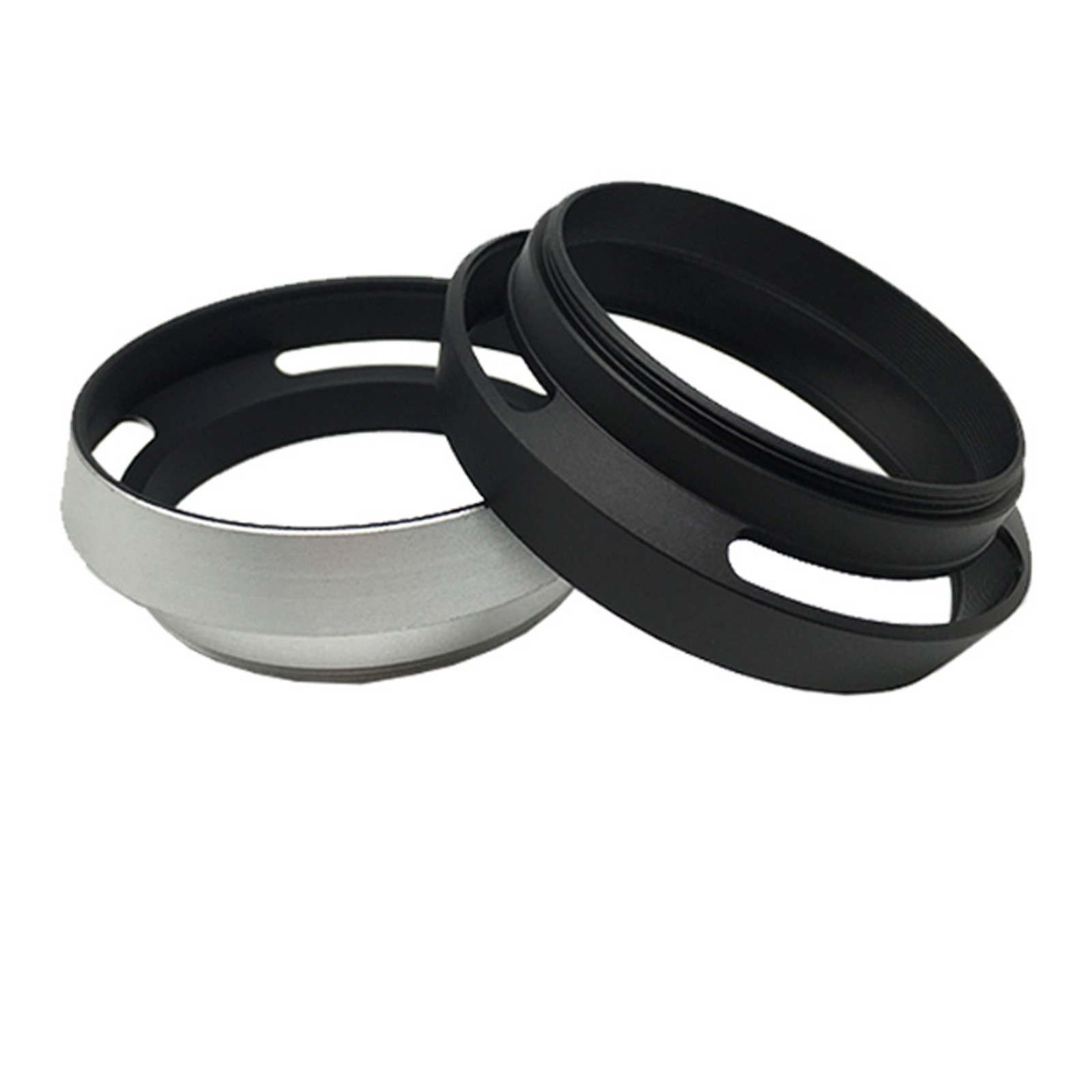 39/40.5/46/49/52/55/58/67/72/77mm Curved Vented Lens Hood Black for Leica Lens