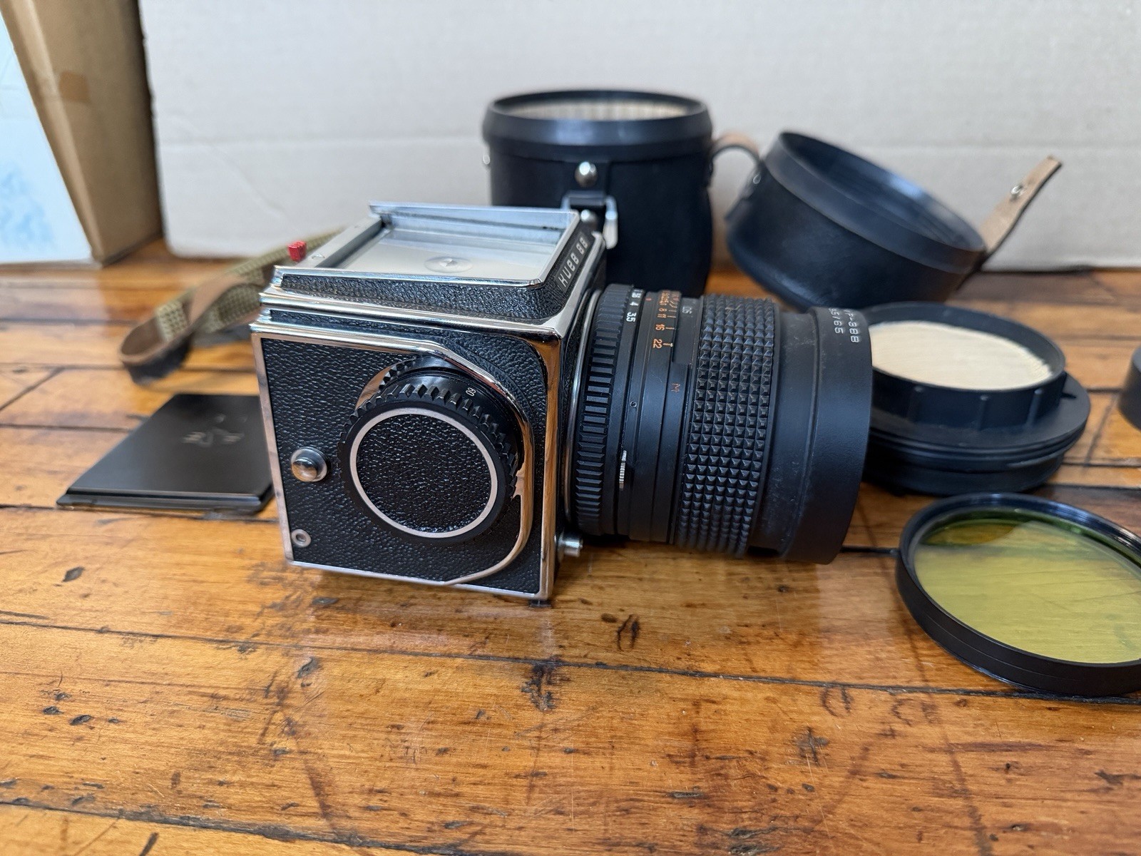 Vintage Kiev 88 USSR Medium Format Film Camera w/ MIR 65mm f/3.5 Lens + Filters