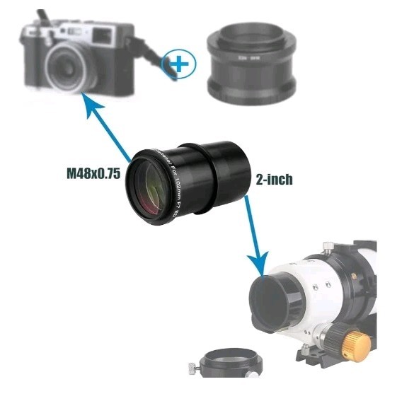 SVBONY Focal Reducer, M54X1 Field Flattener, Telescope Accessory for SV503 102mm