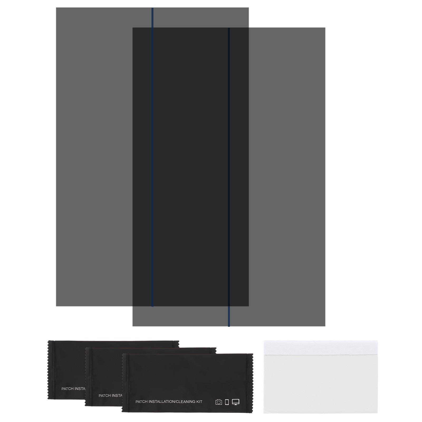 2Set 7″ Adhesive Polarized Film with Cleaning Kit, 90 Degree