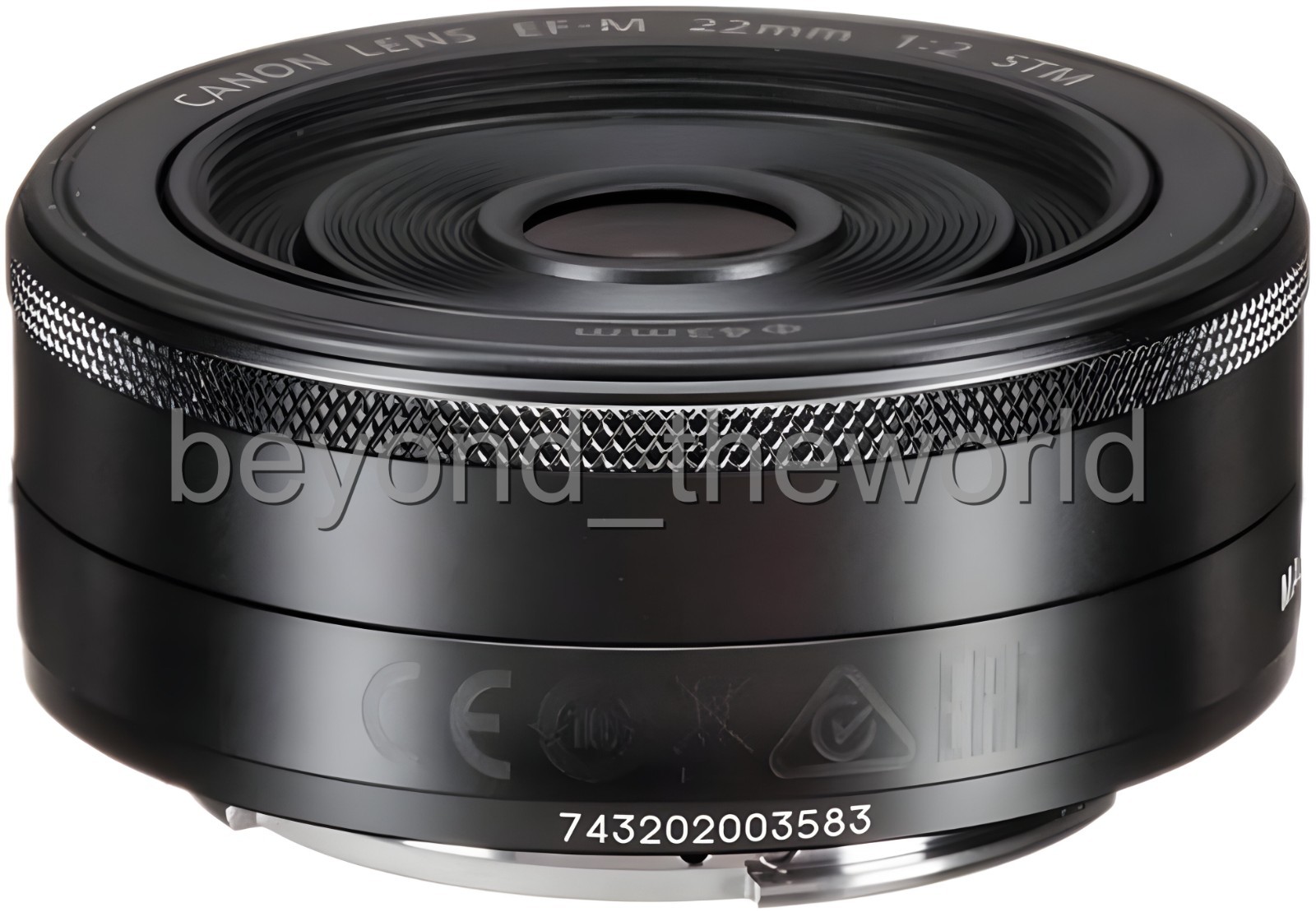 [Canon] M EF-M 22mm F/2 STM Wide Angel Pancake LENS -Black (Bulk Package)