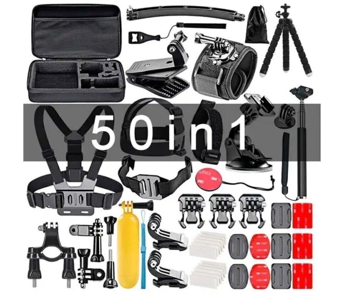 50 in 1 Action Camera Accessories Kit For Gopro Hero 12 11 10 9 8 7 6 5 4 3+/DJI