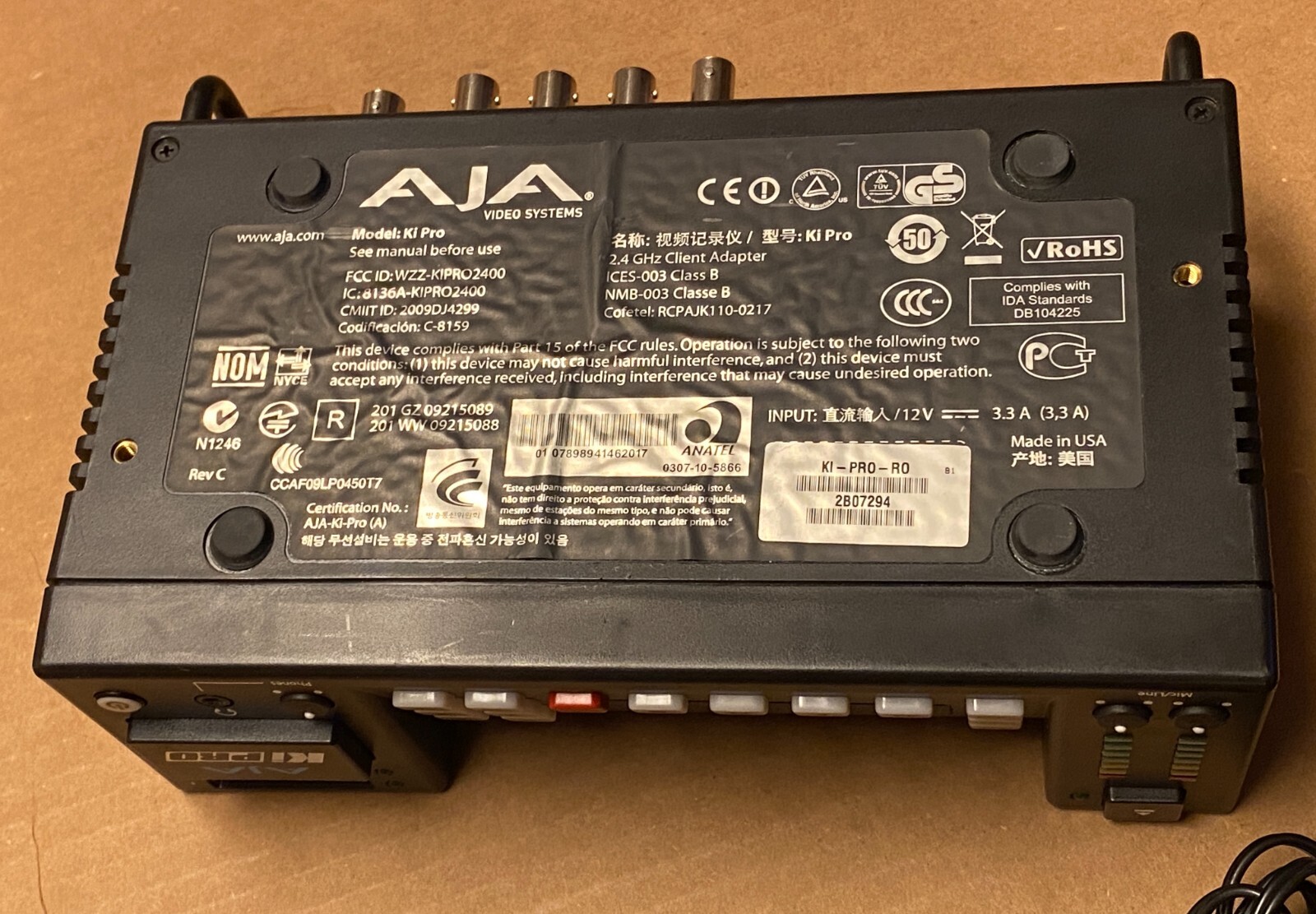 AJA Ki Pro Field HDMI SDI Video Recorder HD ProRes 4:2:2 (No Kistor Media Drive)