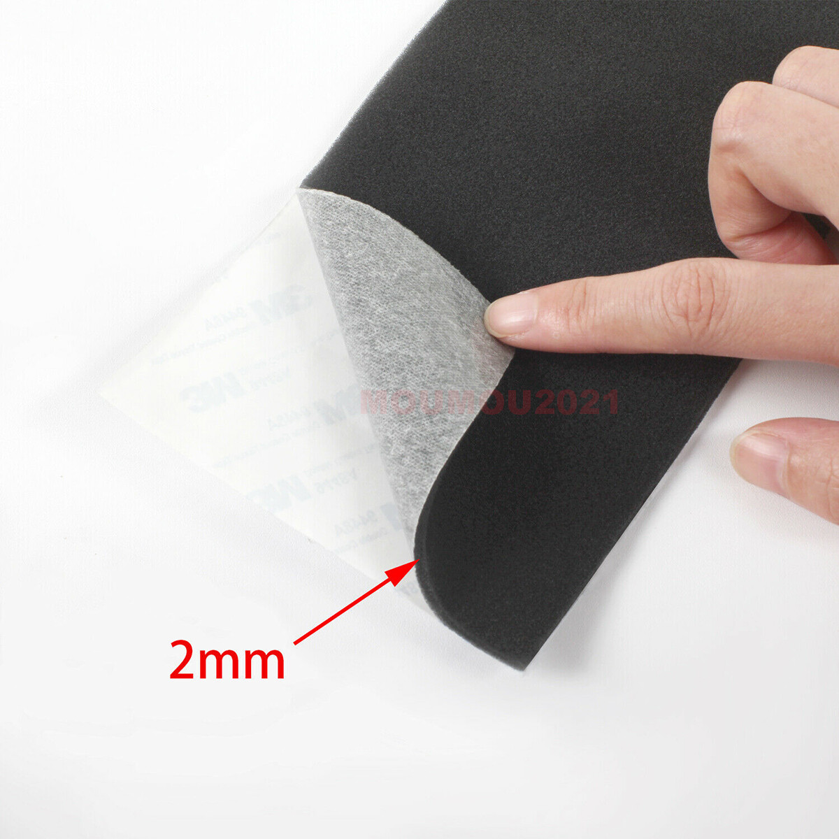 2mm Self-Adhesive Film Camera Repair Light Seal Baffle Foam Sponge Sheet 10x20cm