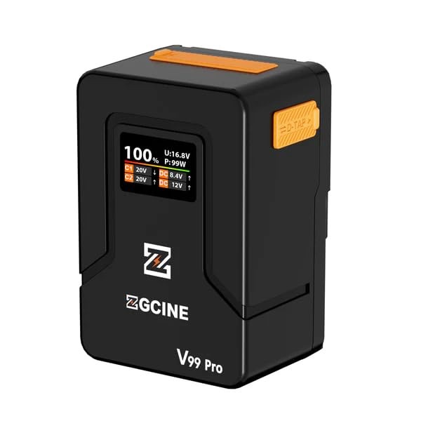 V99 Pro V-Mount Battery, 94.72Wh 6400mAh 14.8V with PD 100W Fast Orange