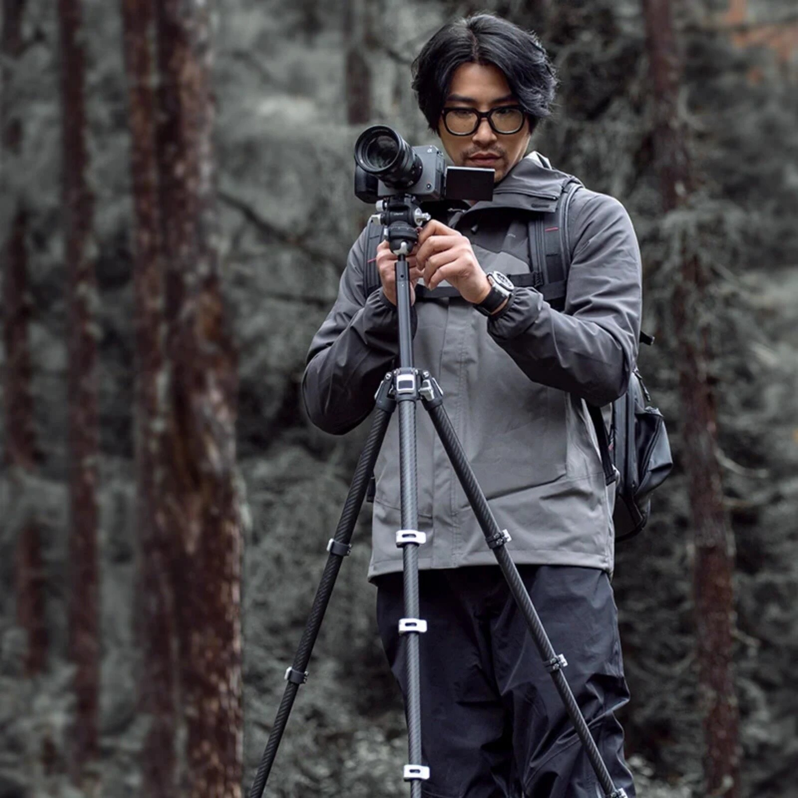 Ulanzi TT09 VideoGo Carbon Fiber Travel Video Tripod for Camera Camcorder