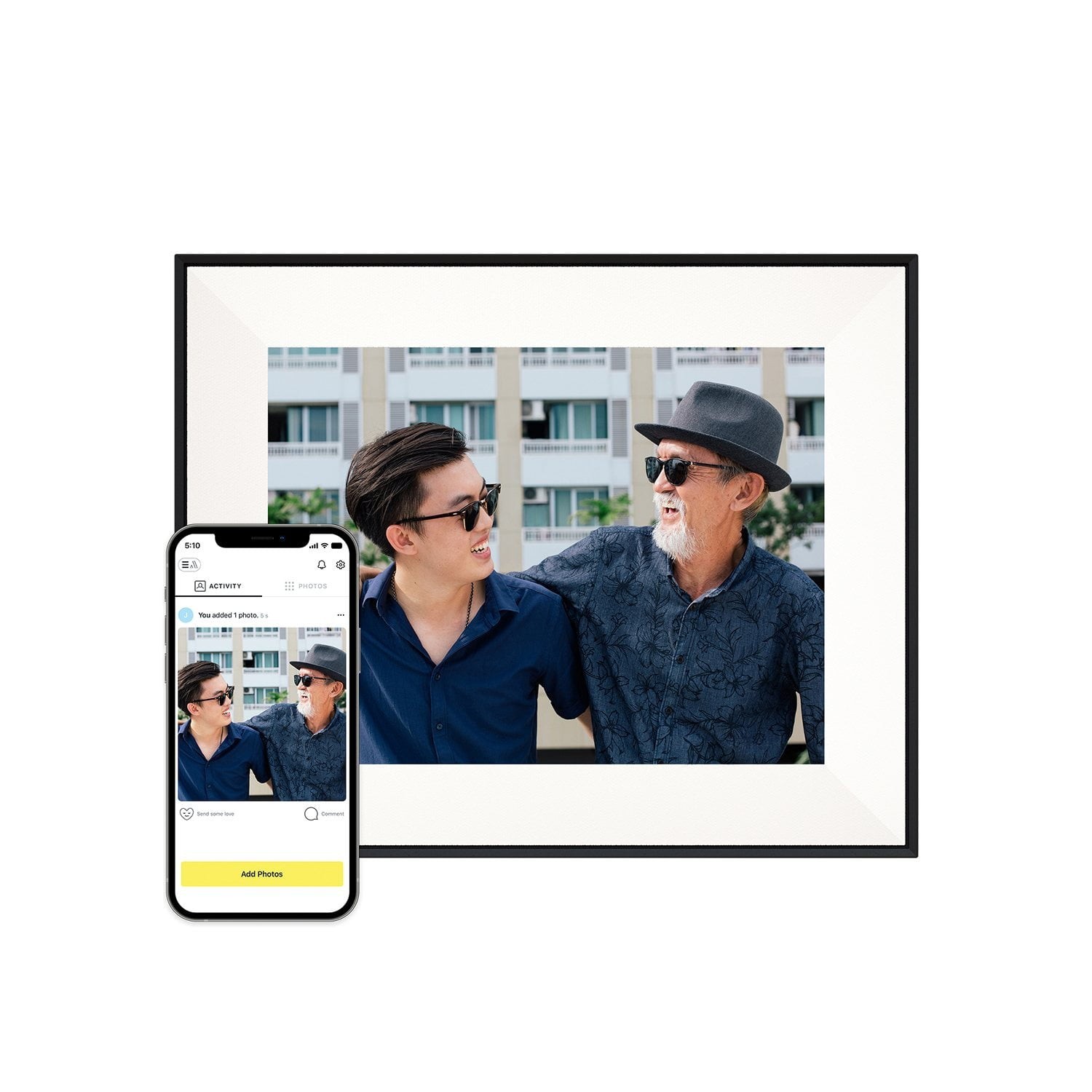 Aura 12″ Aspen Digital Photo Frame – Aspen Ink