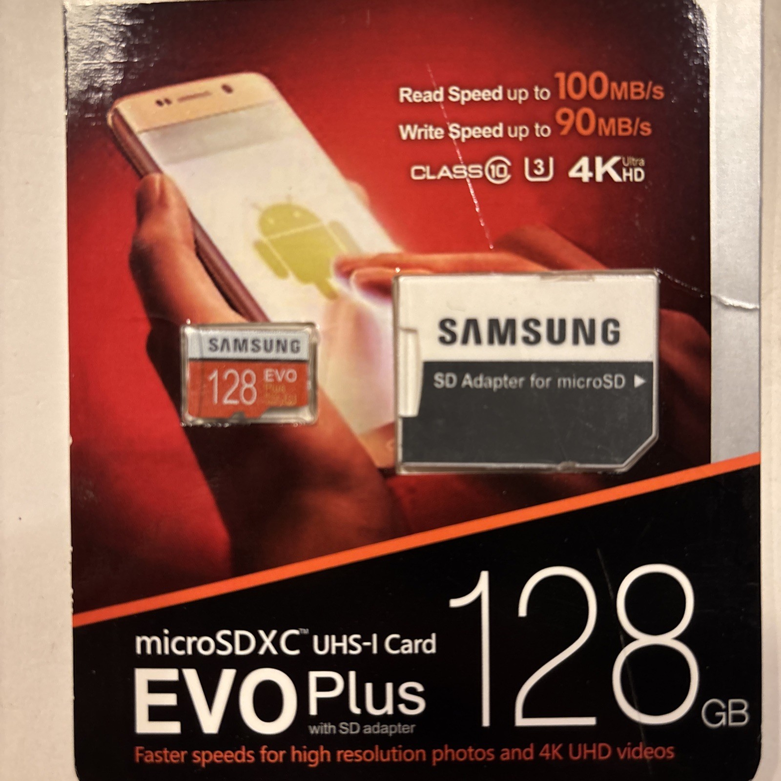 Samsung EVO Plus Class 10 MicroSDXC 128GB Card with Adapter