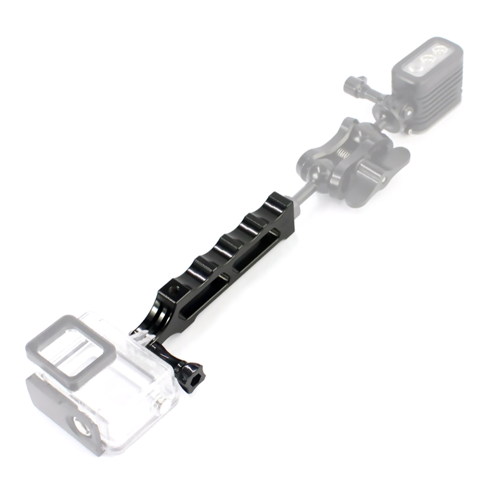 New 1 PC Black Aluminum Handle Selfies Stick Hand Grip Mount For GoPro Camera