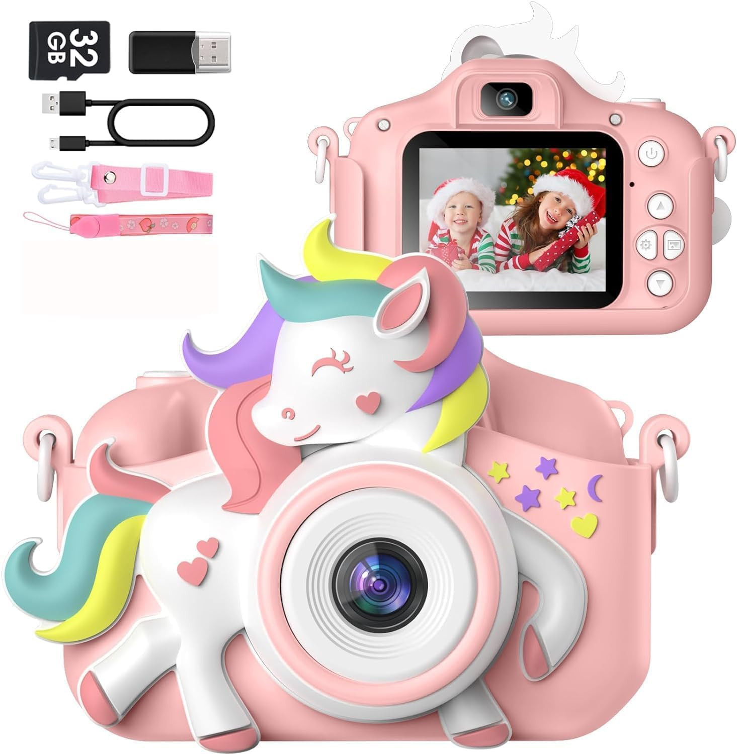 Kids Camera for 3-8 Years Old Toddlers Childrens Boys Girls Selfie Camera 20….