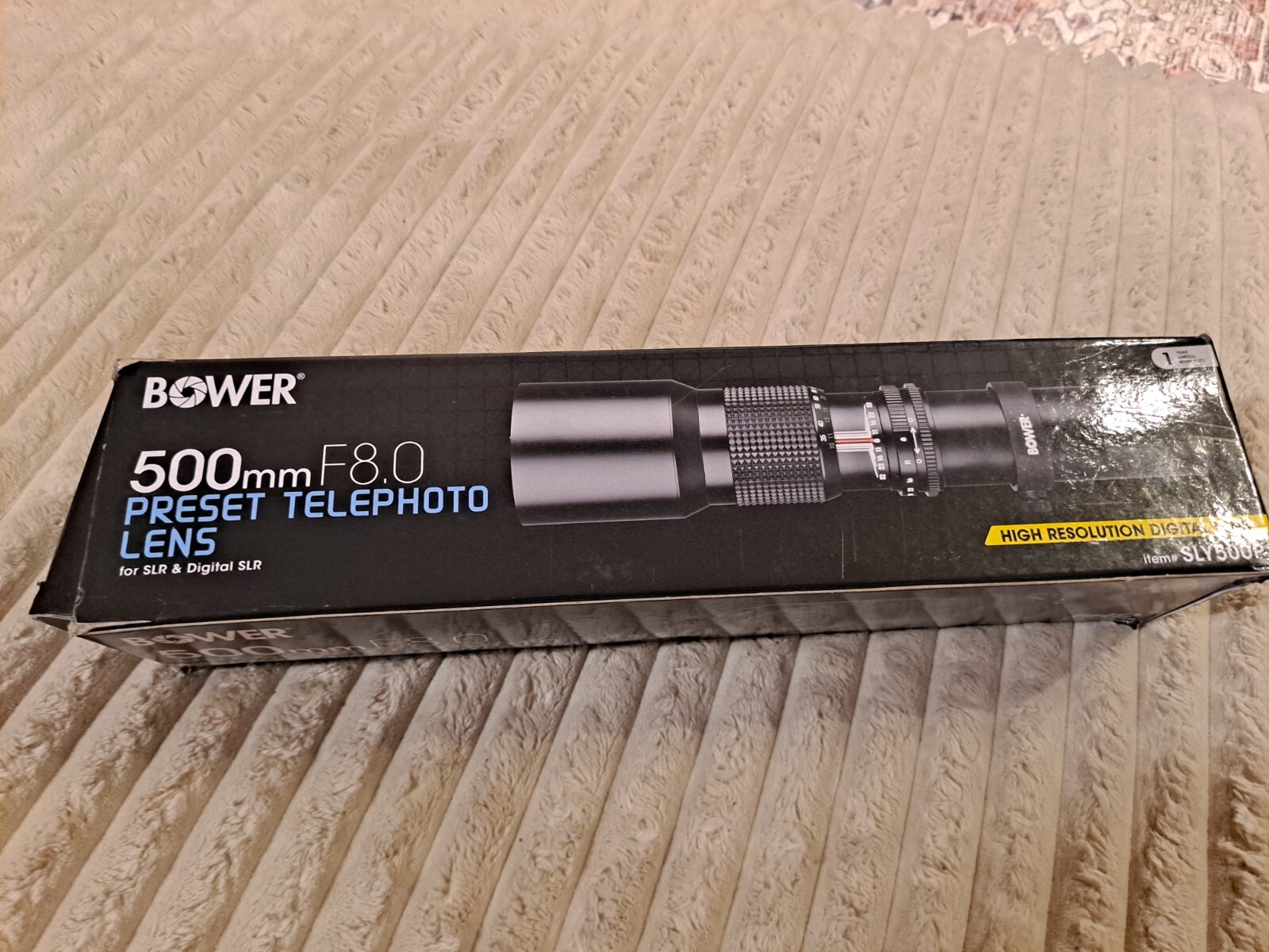 BOWER 500mm f/ 8 Lens W. Tripod Adapter, T Mount SLY500P