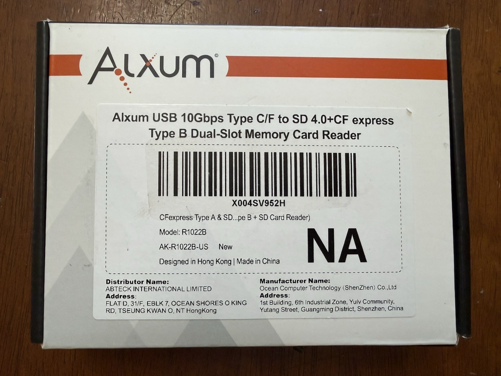 ALXUM Model R1022B USB 10Gbps Type C/F to SD 4.0+CF Type B Card Reader