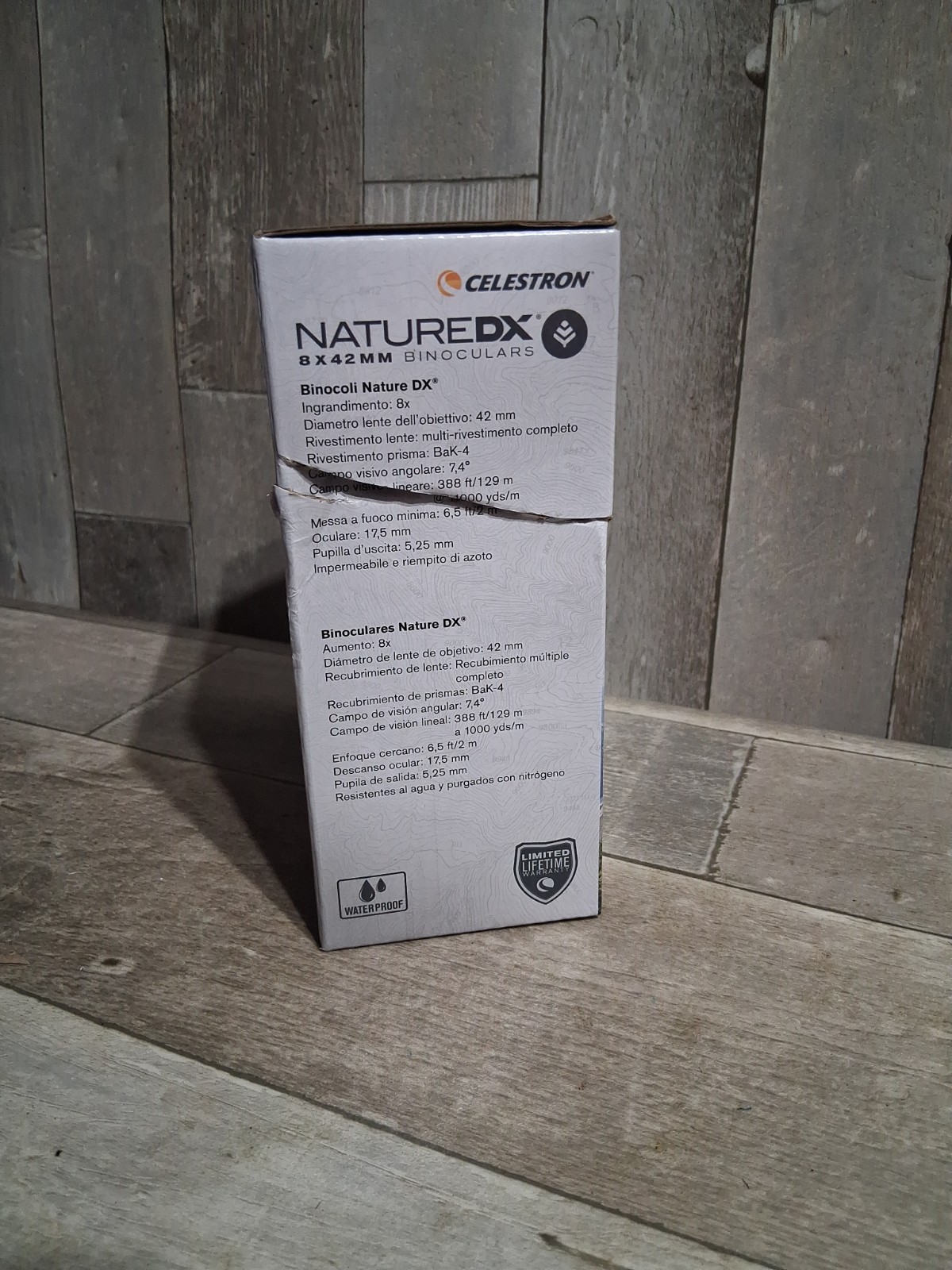 New Celestron NatureDX 8x42mm Binoculars (72322) Box Has Some Damage