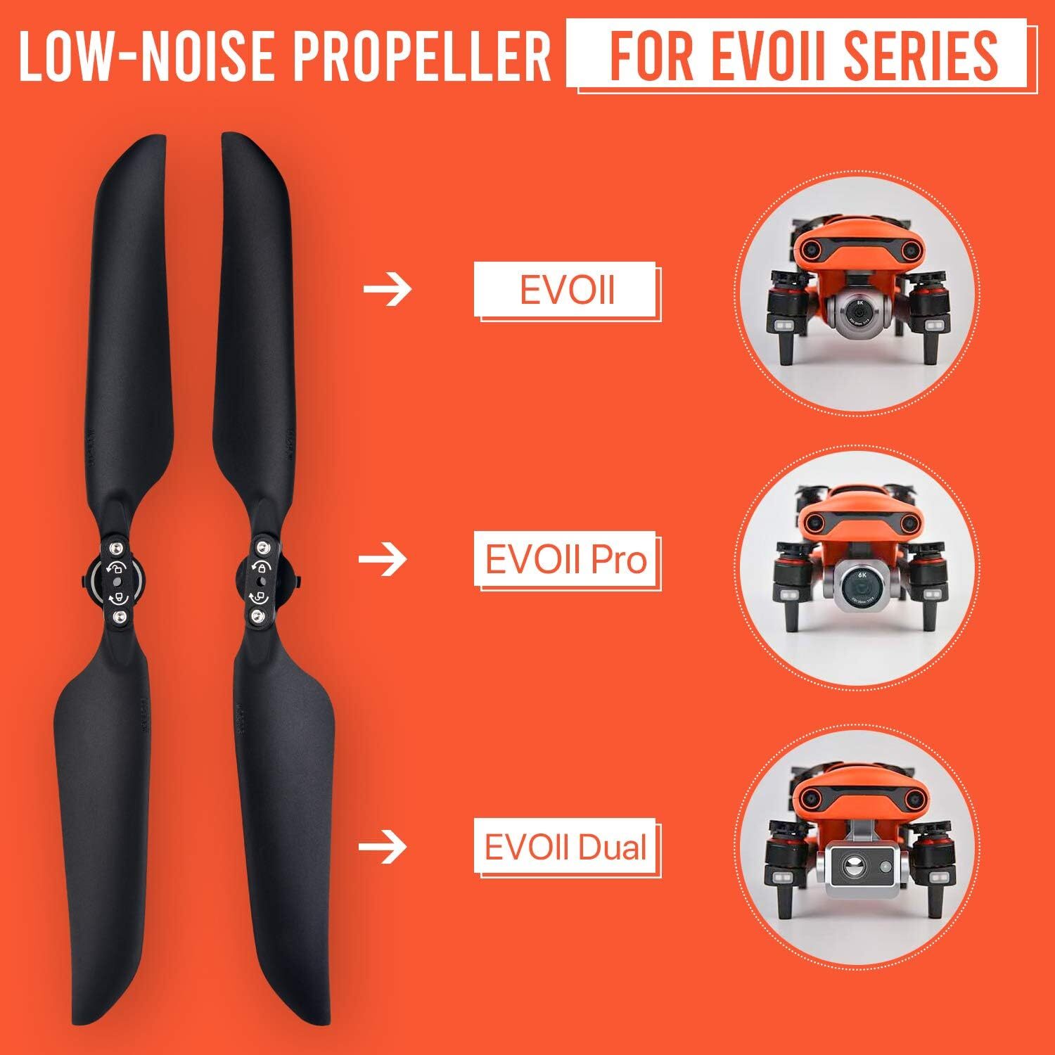 2025 Newest Autel Robotics EVO 2 Low Noise Propellers Autel EVO II Propellers