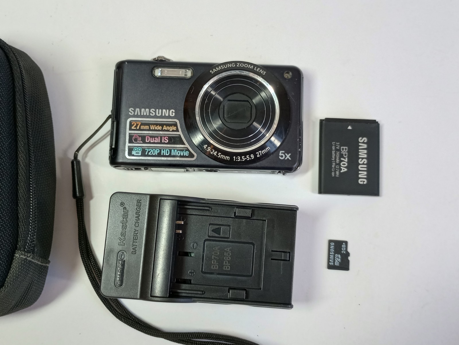 Samsung TL110 Digital Camera Tested & Works w/Charger Battery & 2GB Card