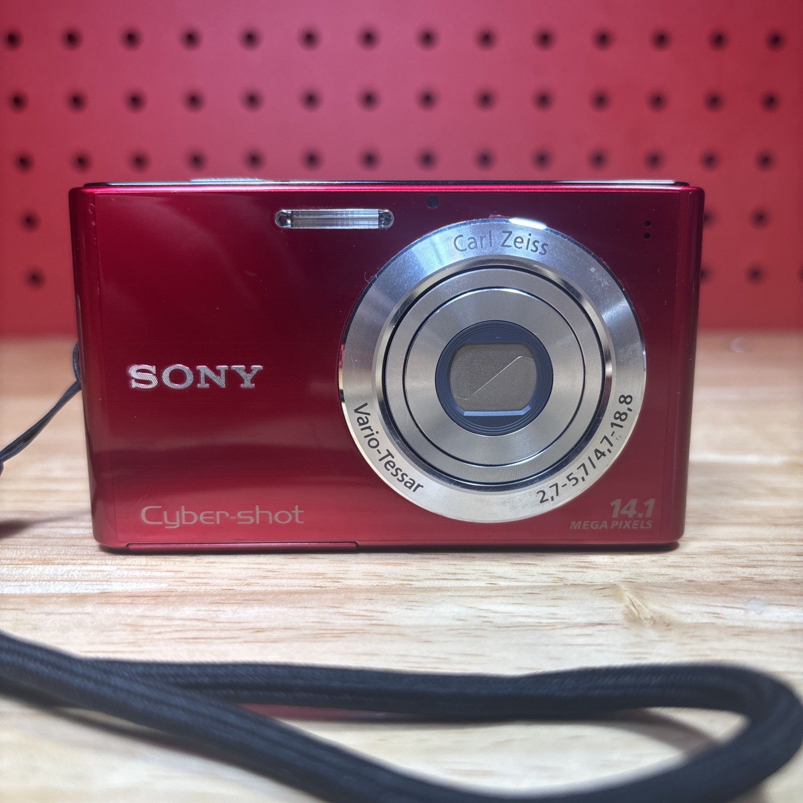 Sony Cyber-shot DSC-W330 14.1MP Digital Camera Red WORKING W/ OG Battery & Charg