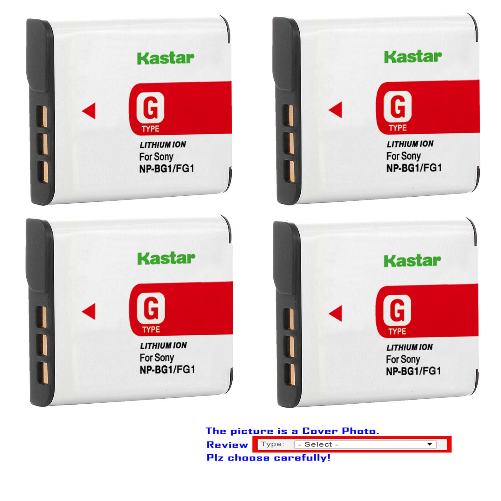 Kastar Replacement Battery Pack for Sony Genuine NP-BG1 NP-FG1 Sony OEM BC-CSG