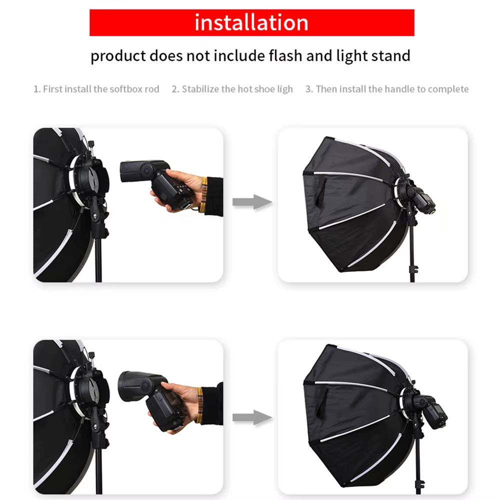 TRIOPO Newest KX 65CM Softbox Octagon Umbrella Light Box For Godox AD200 V1 Spee