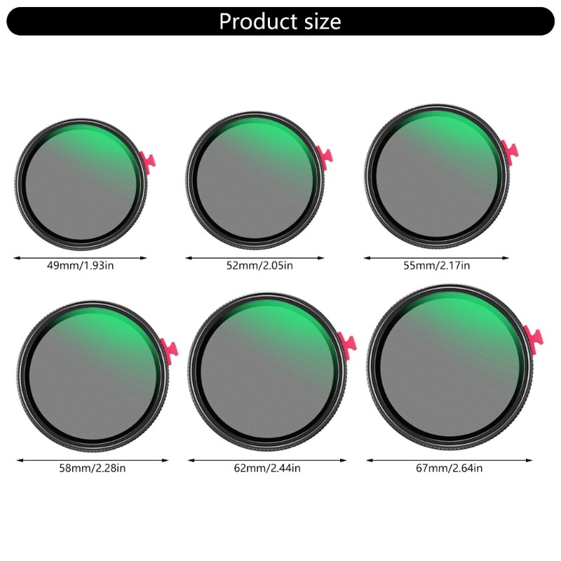 ND2-ND32 5 Stop Filter Water Resistant Coating Black Mist Diffusion 1/4 Filter