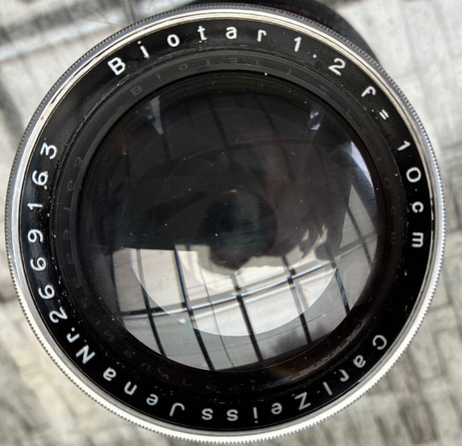 Zeiss Jena Lens Biotar 2 f=10cm 100mm Aluminium For Exakta 6×6 Horizontal EX++