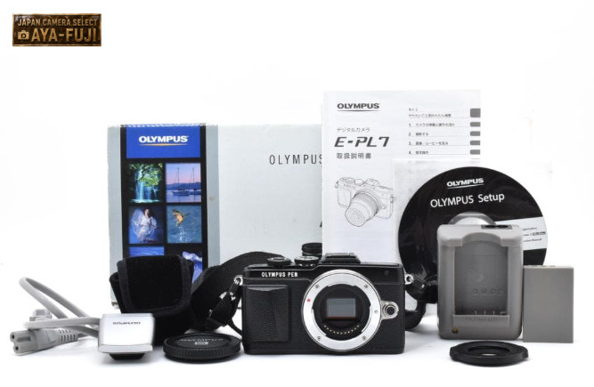 [Excellent] Olympus PEN E-PL7 Mirrorless Camera Body Black Boxed Japan