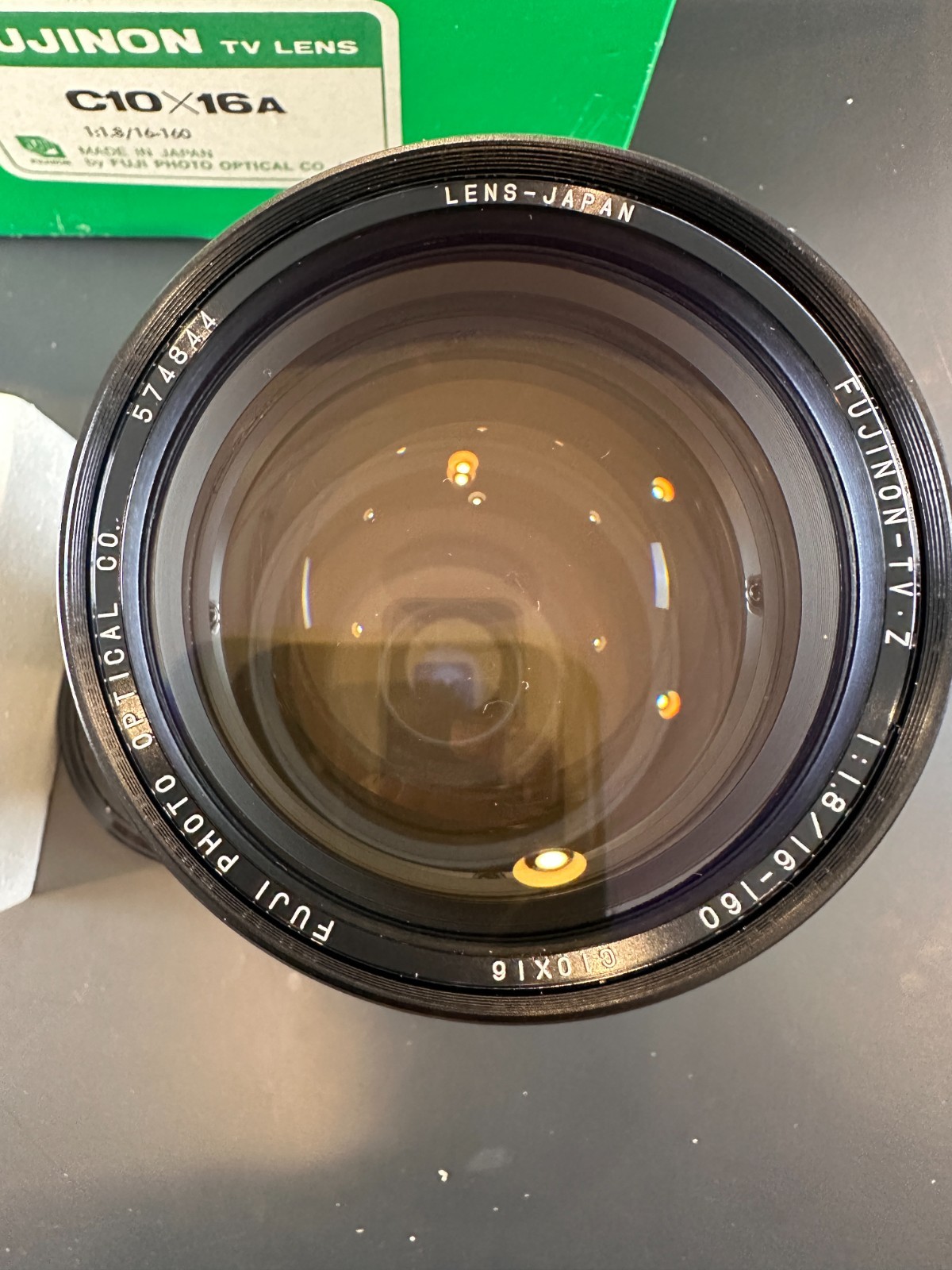 Fujinon C10x16A TV Zoom Lens 16-160mm f/1.8 Broadcast Lens w Box NASA Tagged